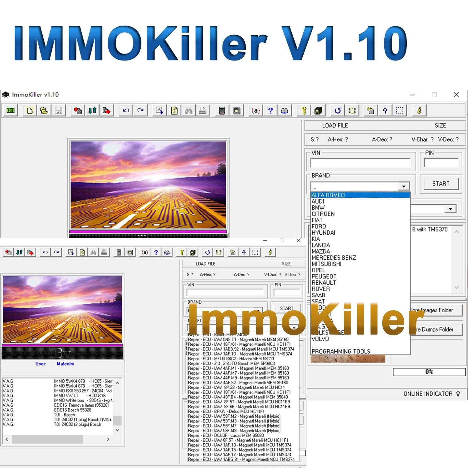 Immo Killer ڵ  ECU α׷ , Immo Killer V1.10, IMMO Off Ʈ v1.1